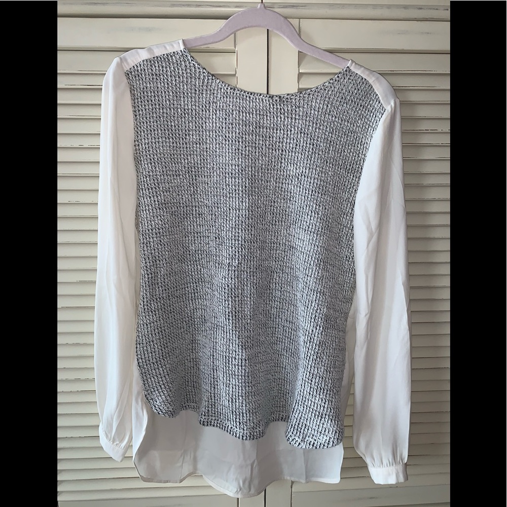 Loft Mixed Sweater Long Sleeve Top